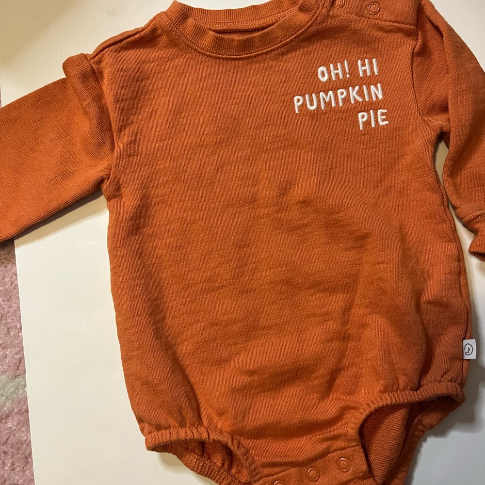 Pumpkin Pie Orange Kids One Piece